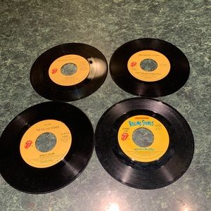 Lot of 4 Rolling Stones 45 RPM no Picture Sleeve
